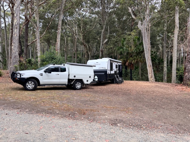 Site 37, Depot Beach Campground, Murramarang National Park, NSW, Ford Ranger, Noels Caravan, Island Star